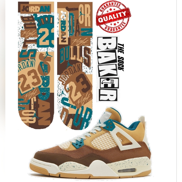 Jordan 4 Cacao Wow Socks - Picture 1 of 2